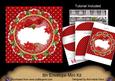 Red Christmas Poinsettia Doily 8in Envelope Mini Kit