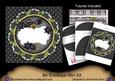 Black Christmas Poinsettia Doily 8in Envelope Mini Kit