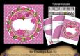 Cerise Christmas Poinsettia Doily 8in Envelope Mini Kit