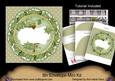 Olive Christmas Poinsettia Doily 8in Envelope Mini Kit