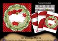 Olive Red Christmas Poinsettia Doily 8in Envelope Mini Kit