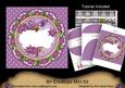 Purple Christmas Poinsettia Doily 8in Envelope Mini Kit