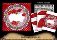 Purple Red Christmas Poinsettia Doily 8in Envelope Mini Kit