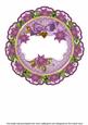 Purple Christmas Poinsettia 8in Doily Card Insert Panel