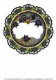 Black Christmas Poinsettia 8in Doily Card Insert Panel