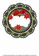 Black Red Christmas Poinsettia 8in Doily Card Insert Panel