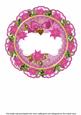 Cerise Christmas Poinsettia 8in Doily Card Insert Panel