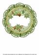 Olive Christmas Poinsettia 8in Doily Card Insert Panel