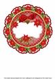 Red Christmas Poinsettia 8in Doily Card Insert Panel