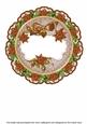 Tea Christmas Poinsettia 8in Doily Card Insert Panel