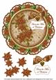 Tea Poinsettia Across Miles 8in Doily Decoupage Topper