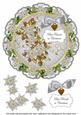 Silver Poinsettia Best Friends 8in Doily Decoupage Topper
