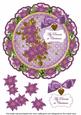 Purple Poinsettia My Parents 8in Doily Decoupage Topper