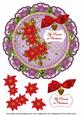 Purple Red Poinsettia My Parents 8in Doily Decoupage Topper