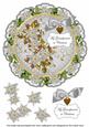 Silver Poinsettia Grandparents 8in Doily Decoupage Topper