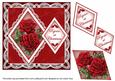 Christmas Roses Rejoice 7in Double Diamond Topper