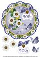 Classic Daisy 40th 8in Doily Decoupage Topper