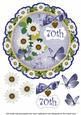 Classic Daisy 70th 8in Doily Decoupage Topper