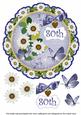 Classic Daisy 80th 8in Doily Decoupage Topper