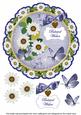 Classic Daisy Belated Wishes 8in Doily Decoupage Topper