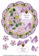 Lilac Fmk Belated Wishes 8in Doily Decoupage Topper