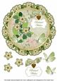 Olive Fmk Belated Wishes 8in Doily Decoupage Topper