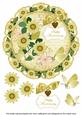 Lemon Daisy Happy Anniversary 8in Doily Decoupage Topper