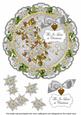 Silver Poinsettia In-laws 8in Doily Decoupage Topper