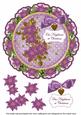 Purple Poinsettia Neighbours 8in Doily Decoupage Topper
