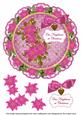 Cerise Poinsettia Neighbours 8in Doily Decoupage Topper