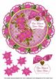 Cerise Poinsettia Ours to Yours 8in Doily Decoupage Topper