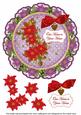Purple R Poinsettia Ours to Yours 8in Doily Decoupage Topper