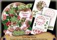 Olive Poinsettia Christmas Wishes Circle Easel Card m Kit