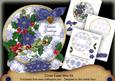 Blue Poinsettia Seasons Greetings Circle Easel Card m Kit