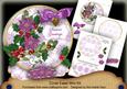 Purple Poinsettia Seasons Greetings Circle Easel Card m Kit