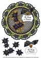 Black Poinsettia Family 8in Doily Decoupage Topper