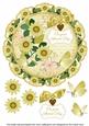 Daisy Lemon Special Day 8in Doily Decoupage Topper