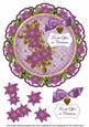 Purple Poinsettia the Office 8in Doily Decoupage Topper