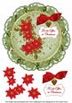 Olive Red Poinsettia the Office 8in Doily Decoupage Topper