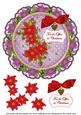 Purple Red Poinsettia the Office 8in Doily Decoupage Topper