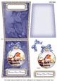 Blue Robin Thinking 5.5inch Bauble Decoupage Card