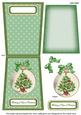 Green Tree Thinking 5.5inch Bauble Decoupage Card
