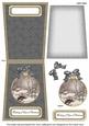 Winter Walk Thinking 5.5inch Bauble Decoupage Card