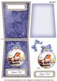 Blue Robin Joyeux Noel 5.5inch Bauble Decoupage Card