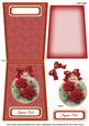 Red Roses Joyeux Noel 5.5inch Bauble Decoupage Card