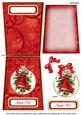 Red Bells Joyeux Noel 5.5inch Bauble Decoupage Card