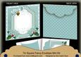Dteal Poinsettia Christmas 7x7inch Easy Envelope Mini Kit