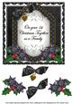 Black Poinsettia 1st Christmas Fancy 7in Decoupage Topper