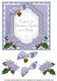 Blue Poinsettia 1st Christmas Fancy 7in Decoupage Topper