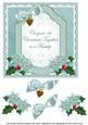 Dteal Poinsettia 1st Christmas Fancy 7in Decoupage Topper